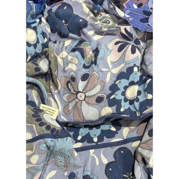 Celia B Sz L Skirt Blue Multi Tiered Flora Midi Boho Cottagecore Designer Retro - Picture 6 of 6